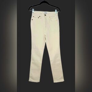 NWT Re/Done 80s Slim Straight Jeans in Vintage White, Button Fly, Size 26.
